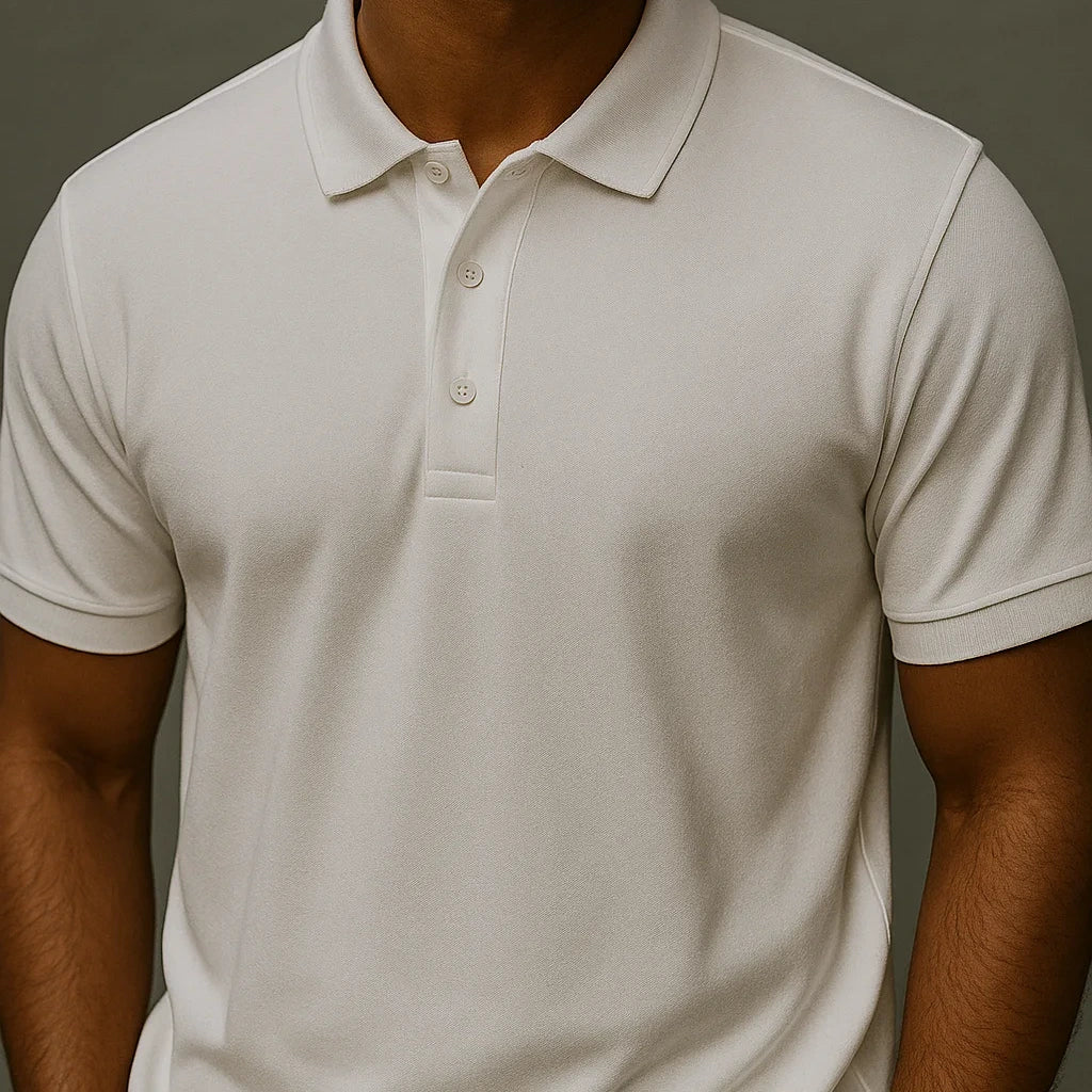 [Leva 5, Paga Só 3!] Camisa Polo Masculina Polirax em Seda Gelo, Poliéster e Spandex + 3 Bermudas e 1 Relógio GRÁTIS