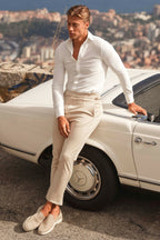 Calça Alfaiataria Grifo Amalfi Bege