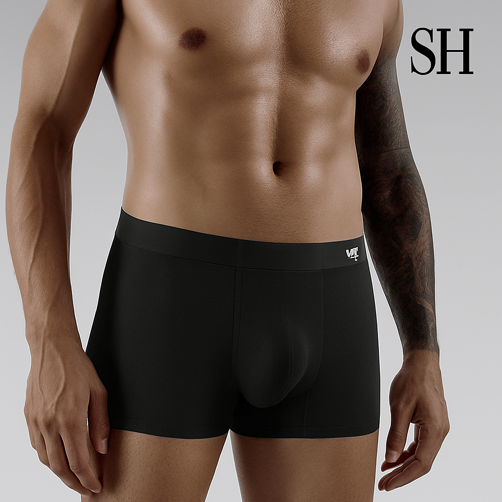 [PAGUE 5 LEVE 10] Kit Cuecas Men's Slik Boxer em Seda Gelo Térmica e Microfibra (Sem Costura!)