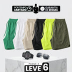 [Leve 6, Pague Só 3!] Bermudas Aero Pro Masculino em Nylon Tecnológico e Mesh Respirável de Ajuste Confortável com Ventilação Otimizada + BRINDES