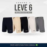 Kit 6 Bermudas de Sarja Masculina - Mescladas - (Promoção de Outubro)!