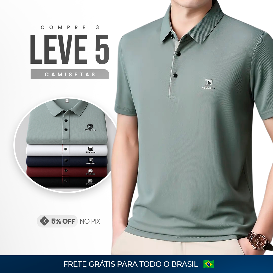 Camisa Polo Gênova em Algodão Premium - COMPRE 3 & LEVE 5.